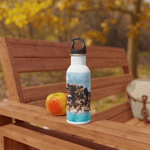 Beach Side Town Stainless Water Bottle